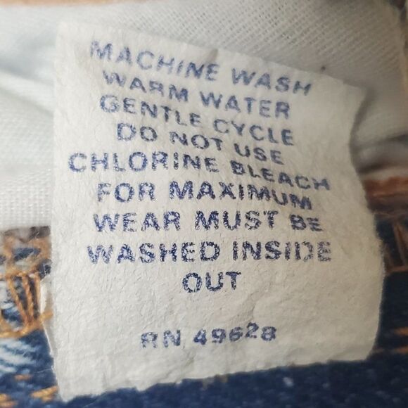 Vintage 90s Zena Acid Washed Bleached Patchwork New Directions Denim Blue Jeans - Picture 11 of 16